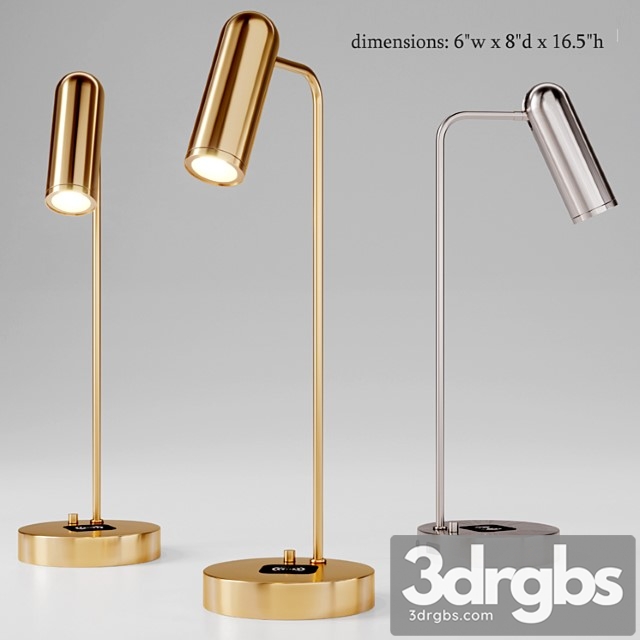 Linear metal led wireless charging & usb task lamp