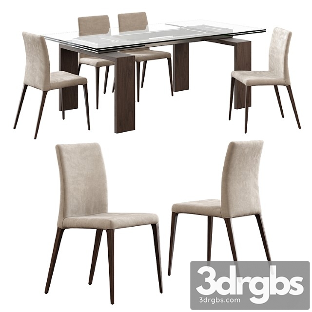 Tonin Casa Aragona Chair Brooklyn Table