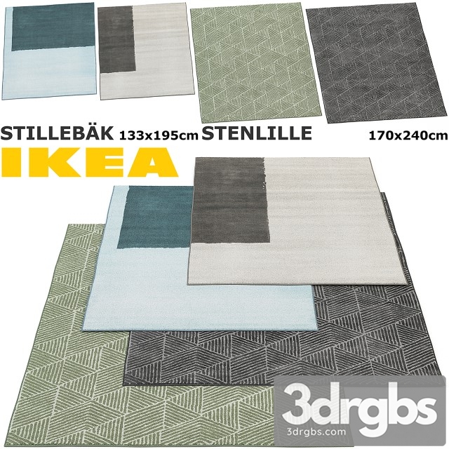 Ikea Stillebak Stenlille Rug Set