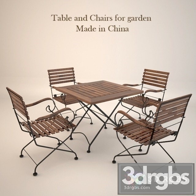 Iron Chair and Table