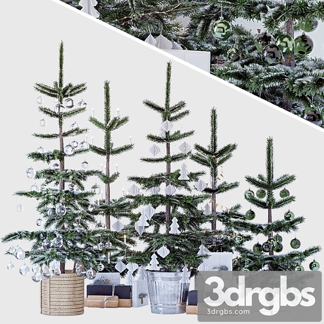 Plant Christmas tree set 1