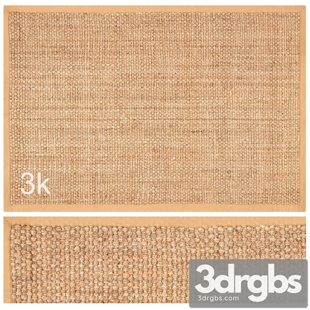 Carpet Set 48 Square Braided Jute 3k