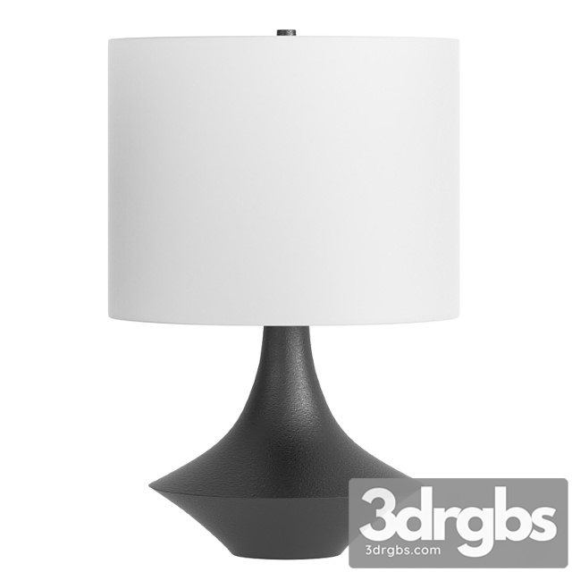 Marie resin table lamp charcoal