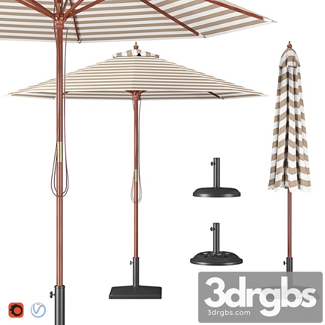 Parasol with bases 3