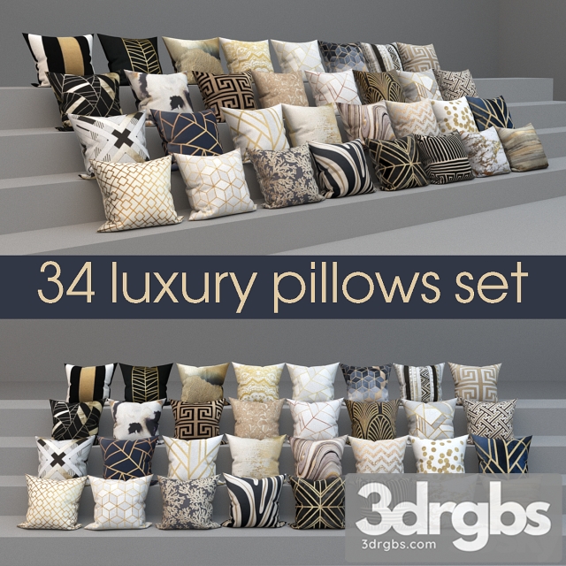 Set Of Luxury 34 Pillows