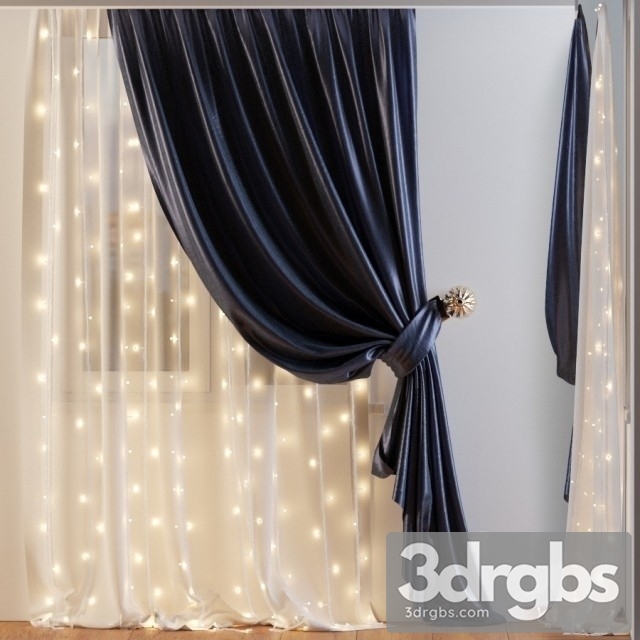 Curtain Shade With A Garland