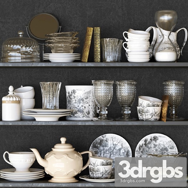Collection of tableware and kitchen accessories