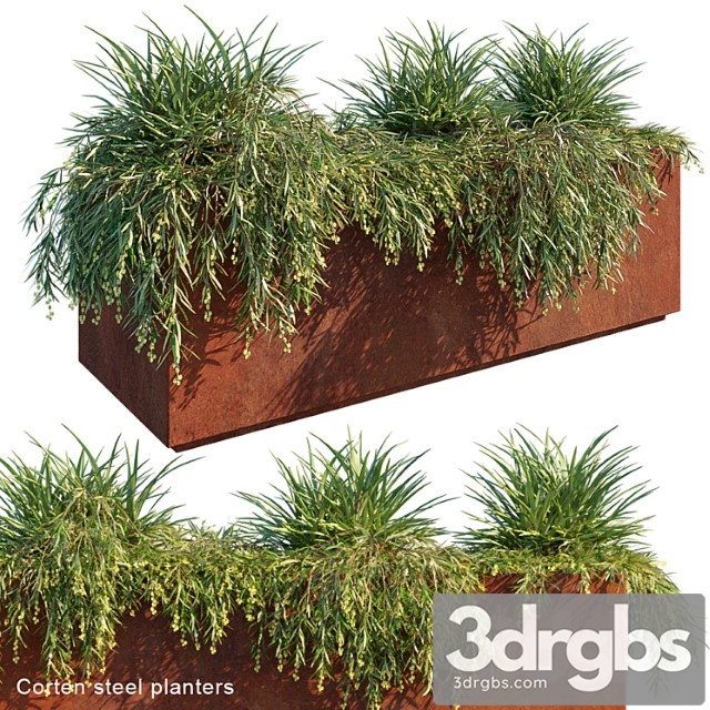 Corten steel planters