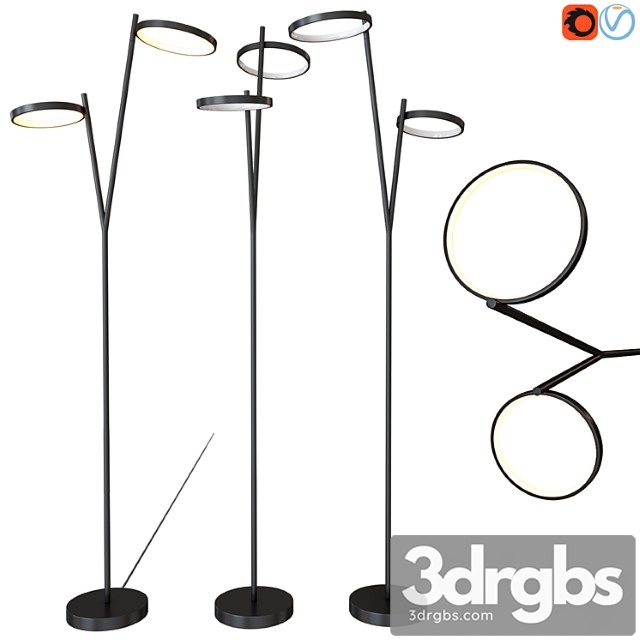 Floor lamp canarm lfl128a62bk lexie led floor lamp