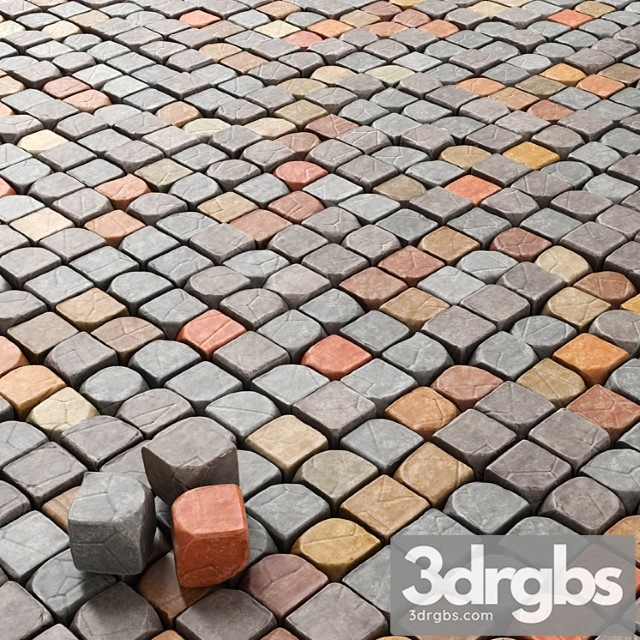 Cubes for decoration. (paving stones)