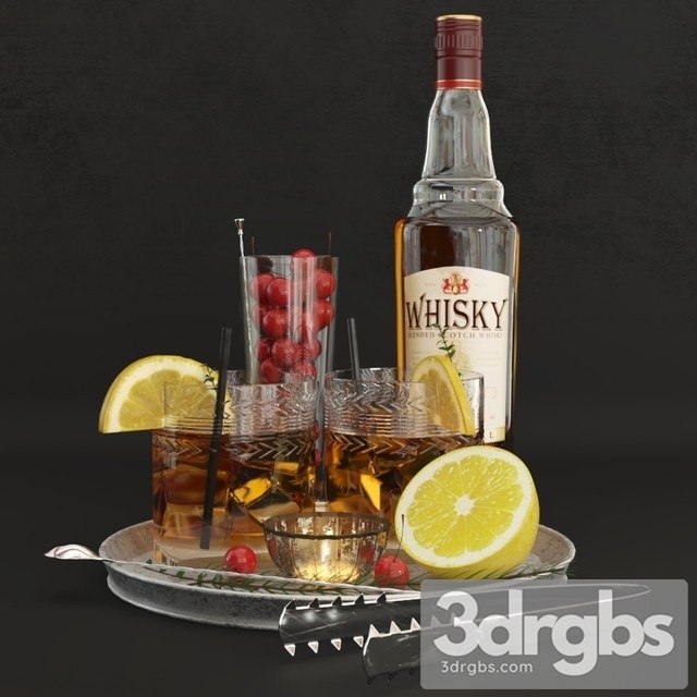 Decorative Set With Whiskey