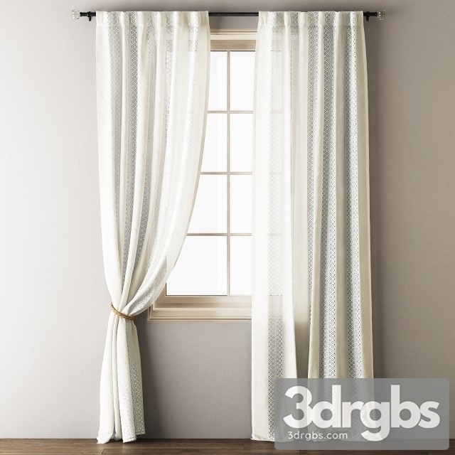 Download Anthropologie Lace Curtains model - 3DRGBs