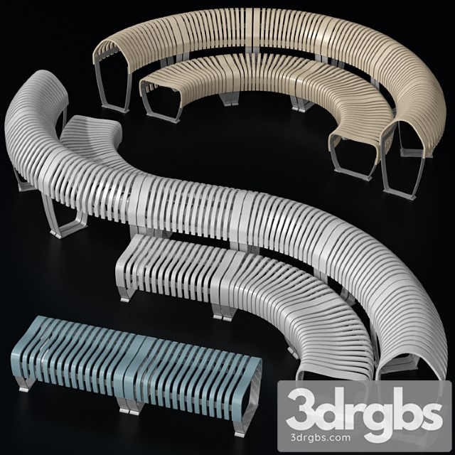 Modular curved and straight bench