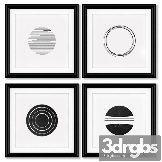 A Series Of Posters With Geometric Figures