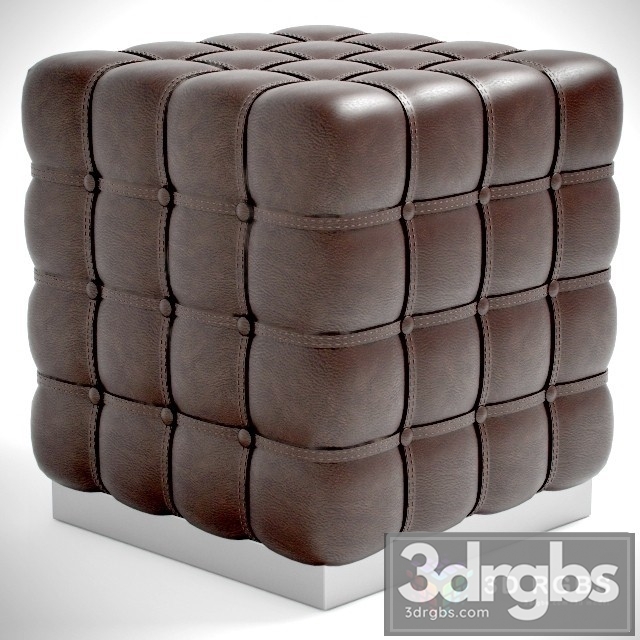 Leather Ottoman 02