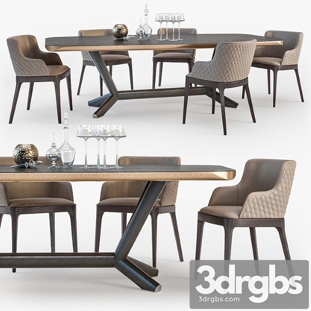 Cattelan Italia Planer Table Magda Armchair Set01 1