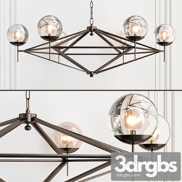 Modern Pyramid Glass Globes Chandelier