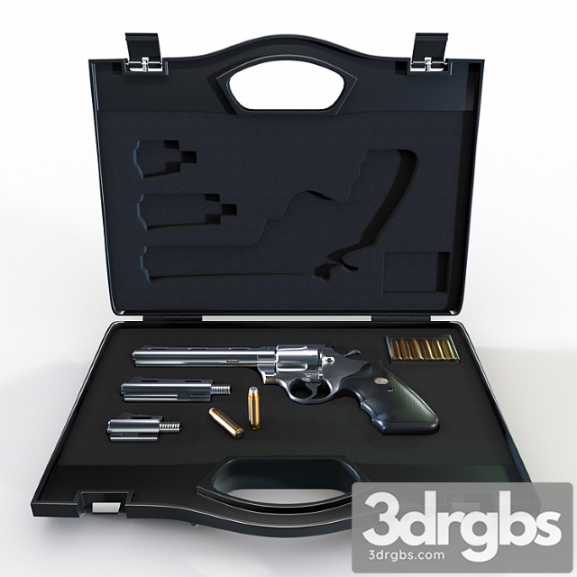 Weapon case with revolver