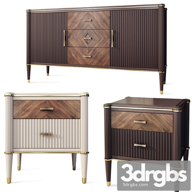 Chest of drawers and bedside tables venice. nightstand, sideboard by classico italiano 2
