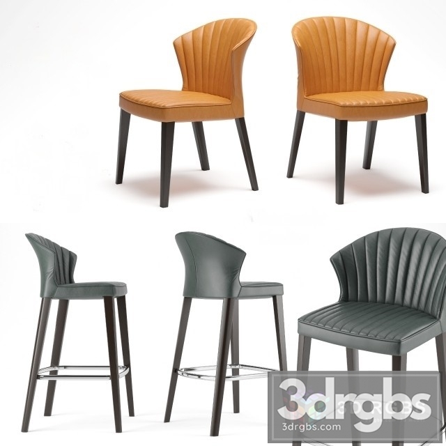 Cardita Leather Bar Stool Chair