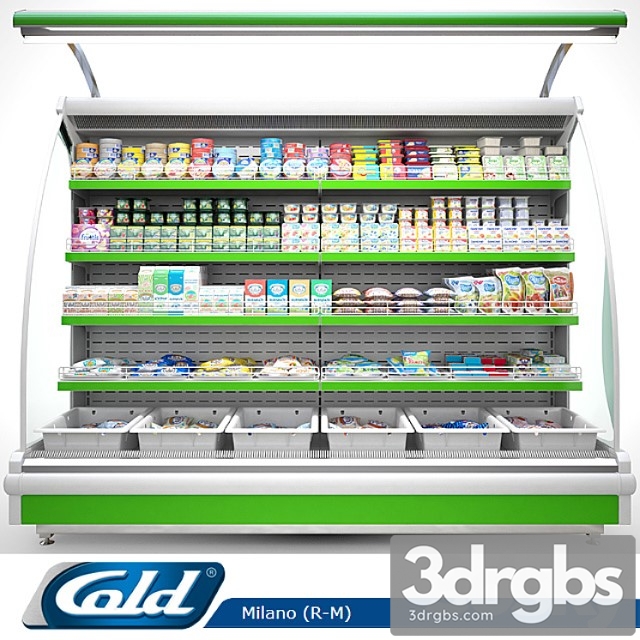 Wall-mounted refrigerated display case