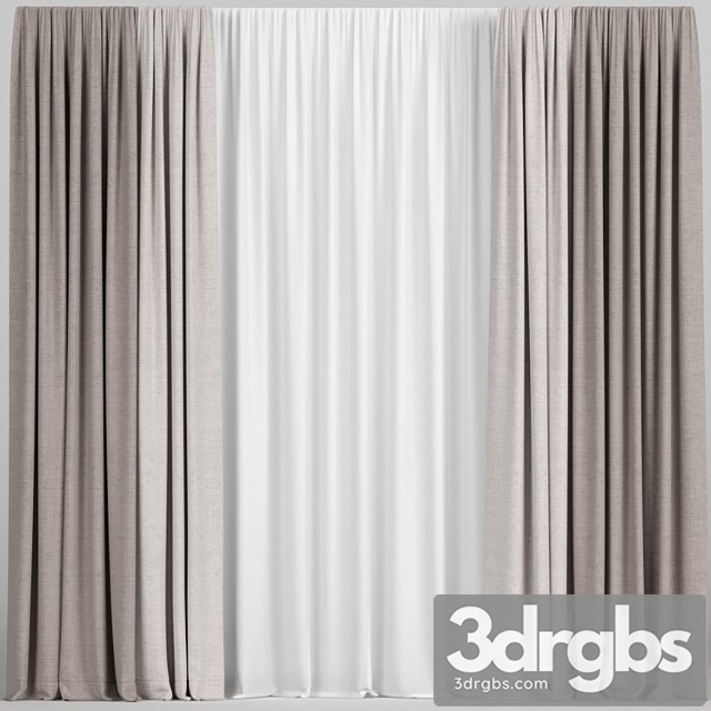 Light Brown Curtains With Tulle