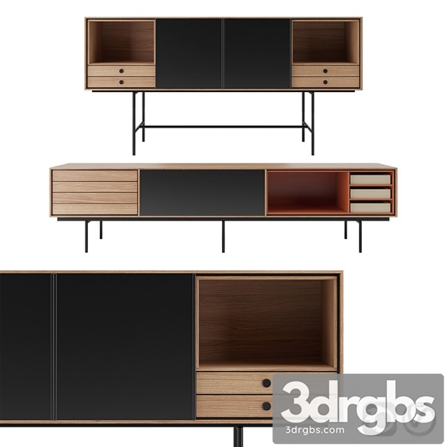 Aura sideboard with adjustable front panel by treku 2