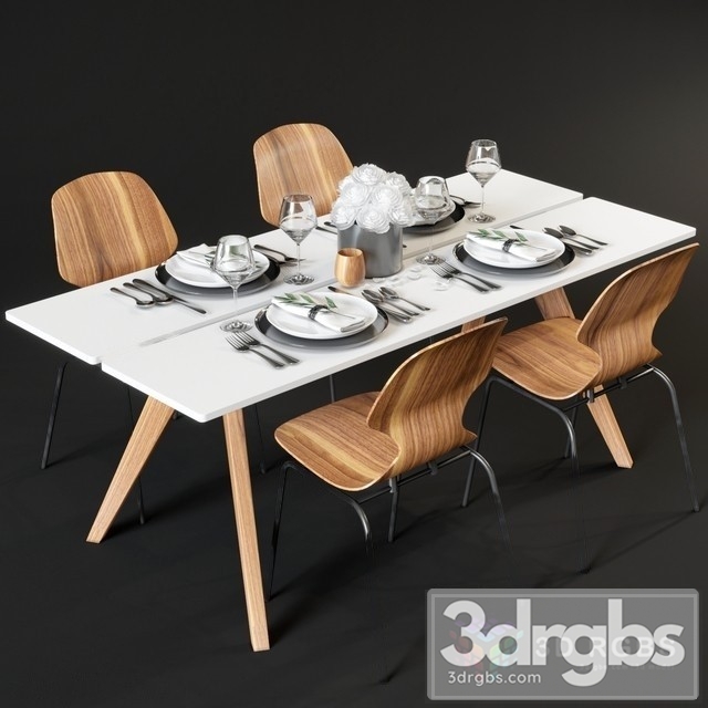 Dining Table and Chairs Boconcept Adelaide Florence