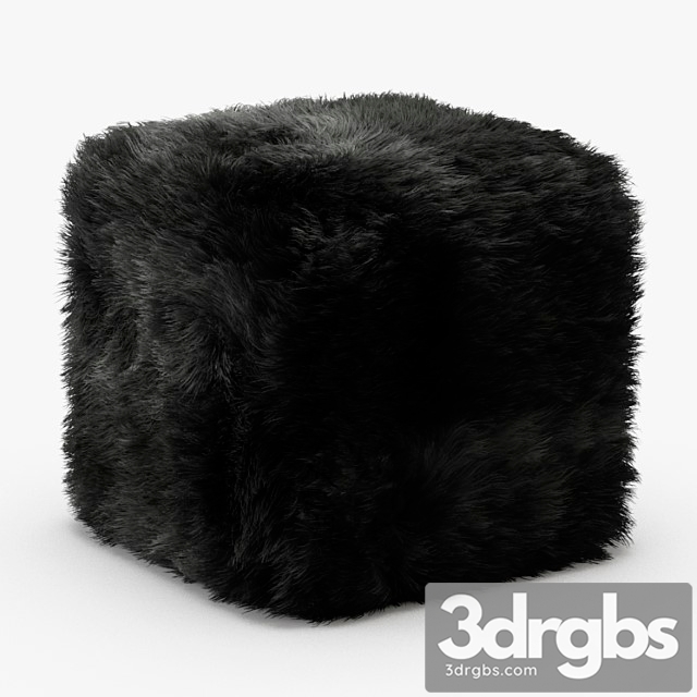 Pure sheepskin luxury foot stool 2