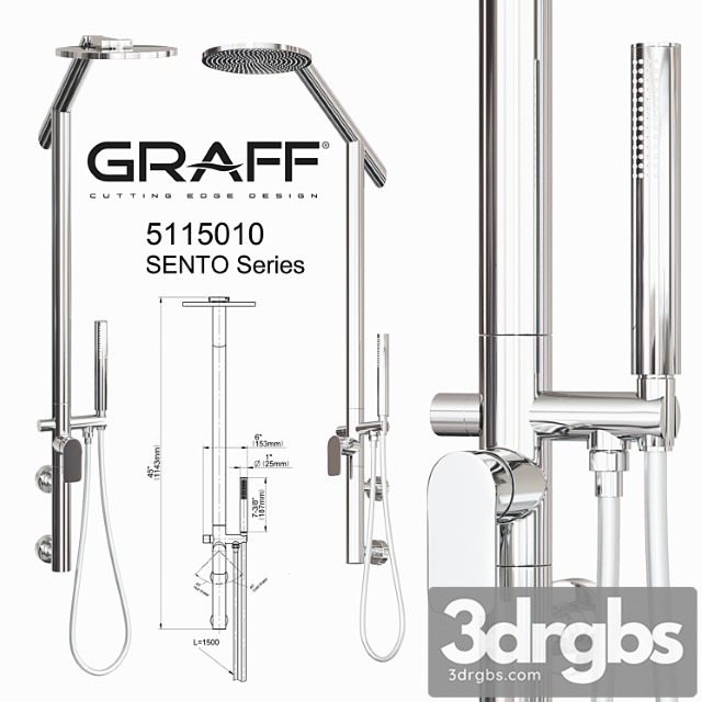 Graff Shower Set 5115010 Sento Series