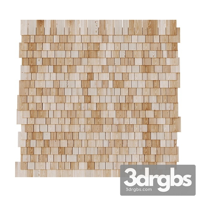 Wooden Roof Tiles Seamless Model 5