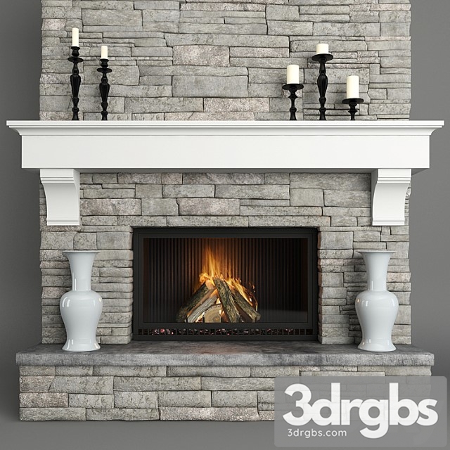 Stone fireplace 3