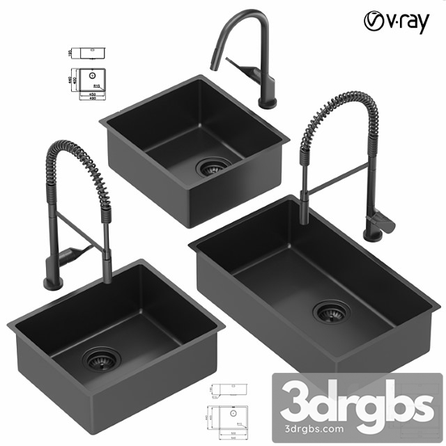 Collection of kitchen sinks 01