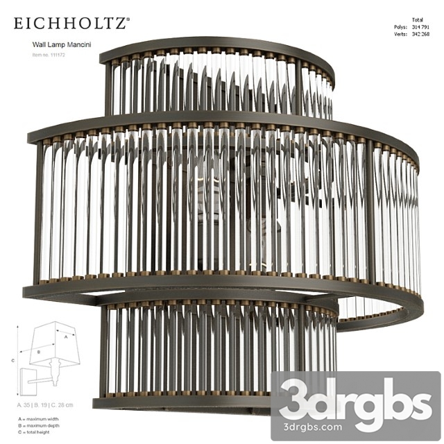 Eichholtz wall lamp mancini 111172 111516