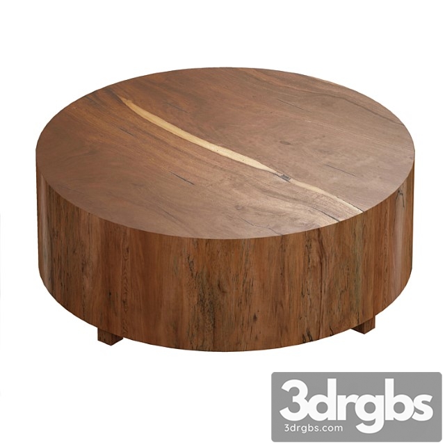 Dillon natural yukas round wood coffee table (crate and barrel)