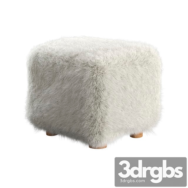 Bozzi mongolian sheepskin ottoman cb2