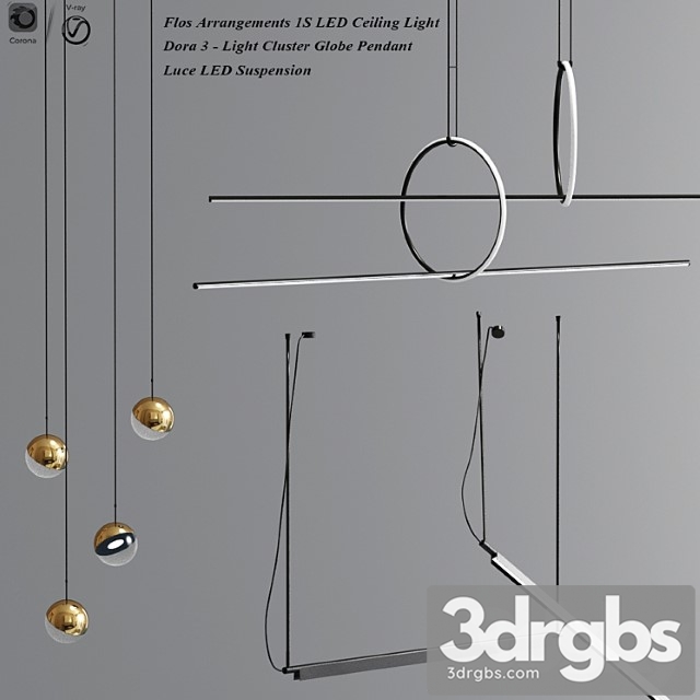 Flos linear suspension and dora pendant collection