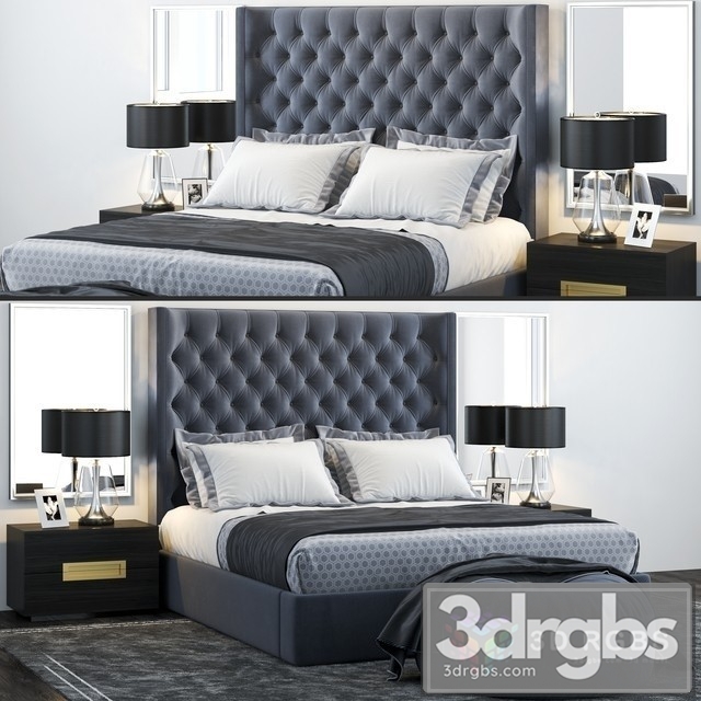 RH Zadie Tufted Bed