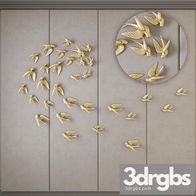 Decorative panels with birds