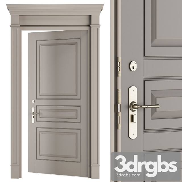 Cream front classic door - set 35