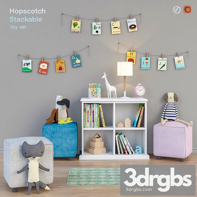 Toys and wardrobe hopscotch set 16