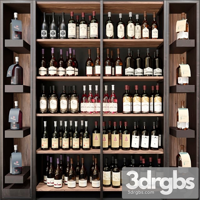 Wine Cabinet with Collection Wine 9 Wine Restaurant