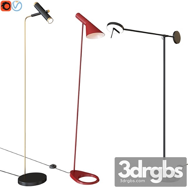 A set of floor lamps. favorite. louis poulsen grok