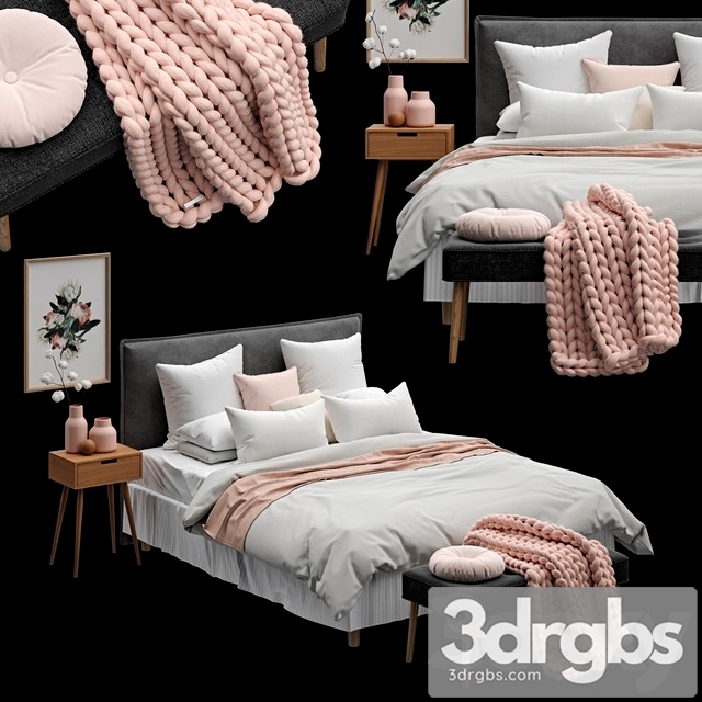 Scandinavian Bedroom Set 01 