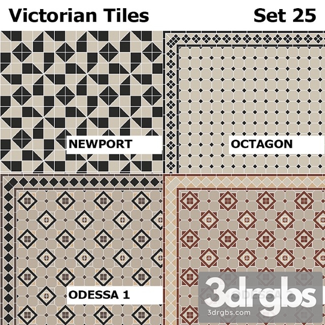 Topcer Victorian Tiles Set 25
