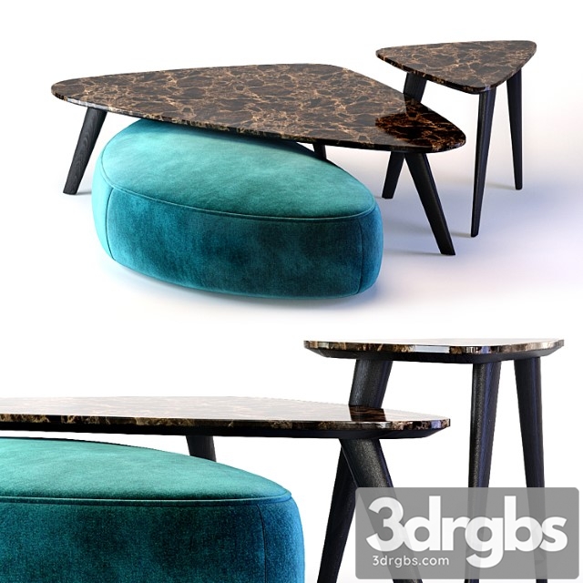 Oasis andre collection small table and ottoman 2