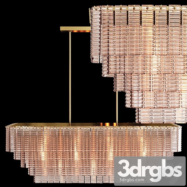 Restoration Hardware SIRENE LINEAR CHANDELIER 54 Brass