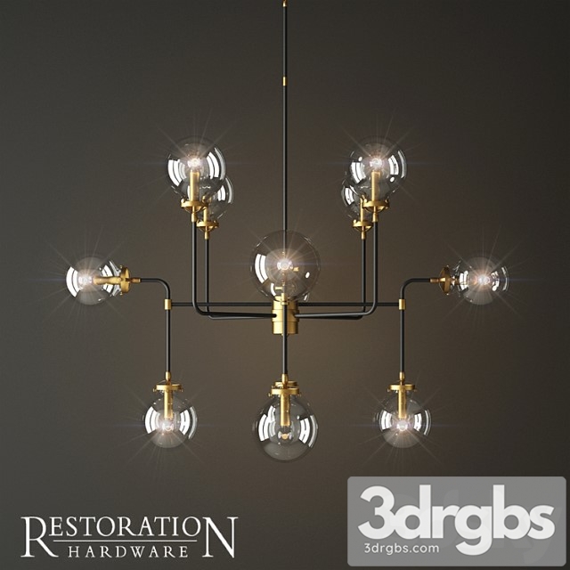 Rh Bistro Globe Clear Glass 12 Brass