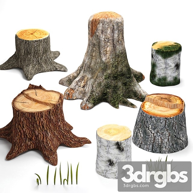 Tree Stumps Collection Grass