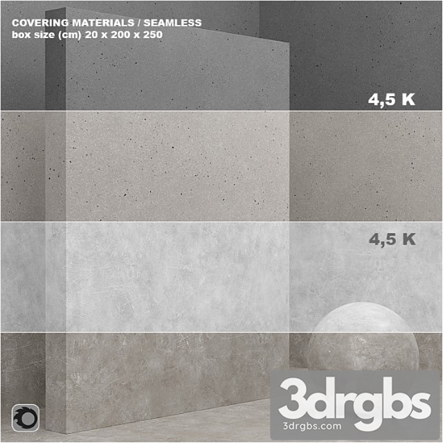 Material (seamless) - coating, concrete, plaster set 49